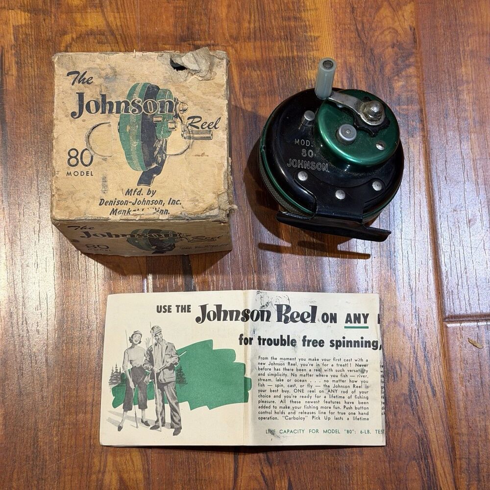 Vintage The Johnson Reel Model 80 Made in USA Sidewinder Fly Fishing Reel